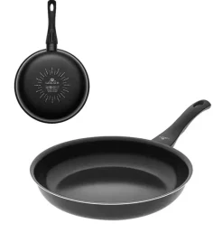 GERLACH FIRST Patelnia 24 cm + pokrywka uniwersalna szklana 24 cm | dwuwarstwowa powłoka ceramiczna