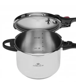 GERLACH FIRST Szybkowar 6 l z rączką Ø 22 cm / stal nierdzewna