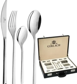 Gerlach Flames Sztućce Komplet 68 el walizka / 12 osób / połysk
