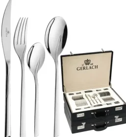 Gerlach Flames Sztućce Komplet 136 el walizka / 24 osoby / połysk
