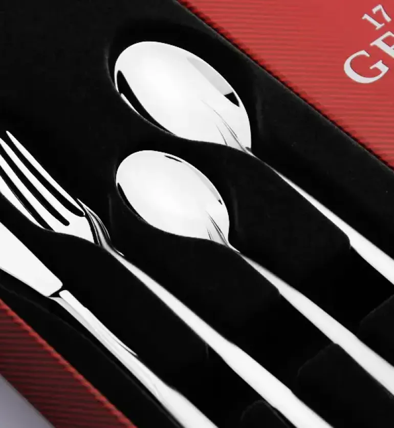 Gerlach Flames Sztućce Komplet 60 el (2x24+dodatki) pudełko / 12 osób / połysk