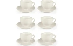 GERLACH FLOW Komplet filiżanek 210 ml ze spodkami 6 os 12 el / porcelana