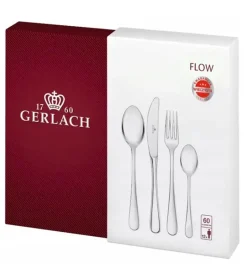 GERLACH FLOW Sztućce Komplet 120 el (2x60) pudełko / 24 osób / połysk
