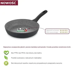 GERLACH GRANITEX GREY Patelnia z powłoką ceramiczną ILAG Xera Dur 2® 24 cm / aluminium