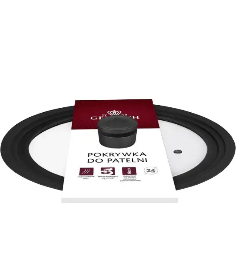 GERLACH GRANITEX Patelnia głęboka z powłoką ceramiczną ILAG Xera Dur 2® 24 cm + pokrywka / aluminium