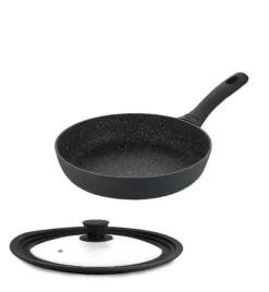 GERLACH GRANITEX Patelnia z powłoką ceramiczną ILAG Xera Dur 2® 24 cm + pokrywka / aluminium