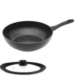 GERLACH GRANITEX Wok z powłoką ceramiczną ILAG Xera Dur 2® 28 cm + pokrywka / aluminium