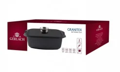 GERLACH GRANITEX Zestaw patelni z powłoką ceramiczną ILAG Granitec® 20, 28 cm + Brytfanna 32 cm z pokrywką / aluminium