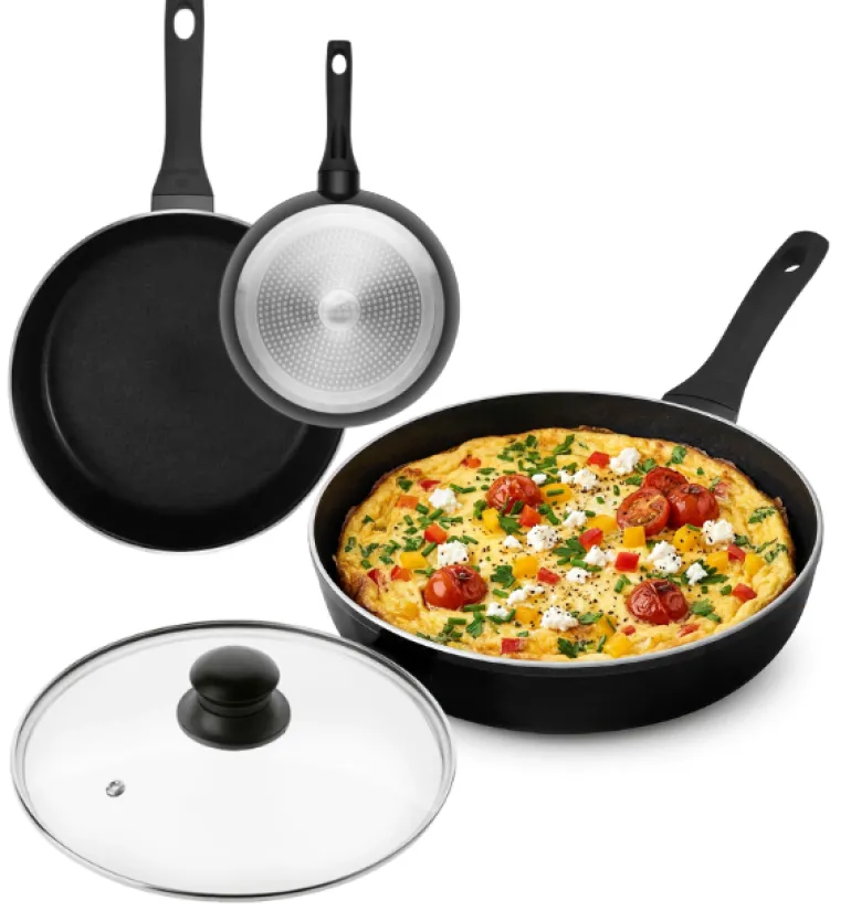 GERLACH HARMONY CLASSIC Patelnia 28 cm z pokrywką / powłoka ceramiczna ILAG / 2 elementy