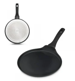 GERLACH HARMONY CLASSIC Zestaw patelni z powłoką ceramiczną ILAG 20, 24, 28 cm + Patelnia naleśnikowa 26 cm + pokrywki silikonowe