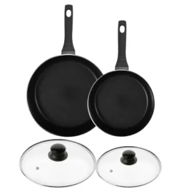 GERLACH HARMONY CLASSIC Zestaw patelni z powłoką ceramiczną ILAG 20, 28 cm z pokrywkami / 4 elementy