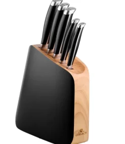 GERLACH LOFT Komplet 5 noży w bloku + ostrzałka 3w1 Granitex
