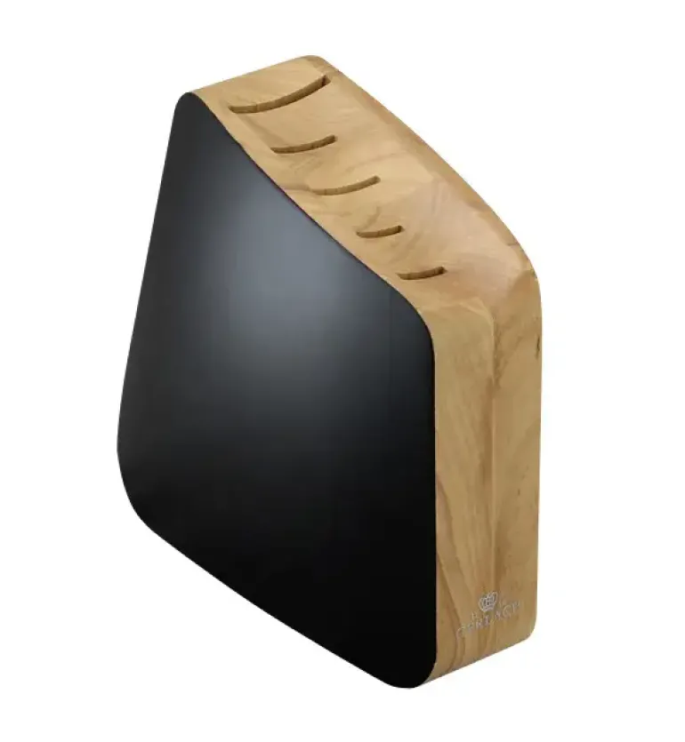 GERLACH LOFT Komplet 5 noży w bloku + ostrzałka 3w1 + deska dębowa