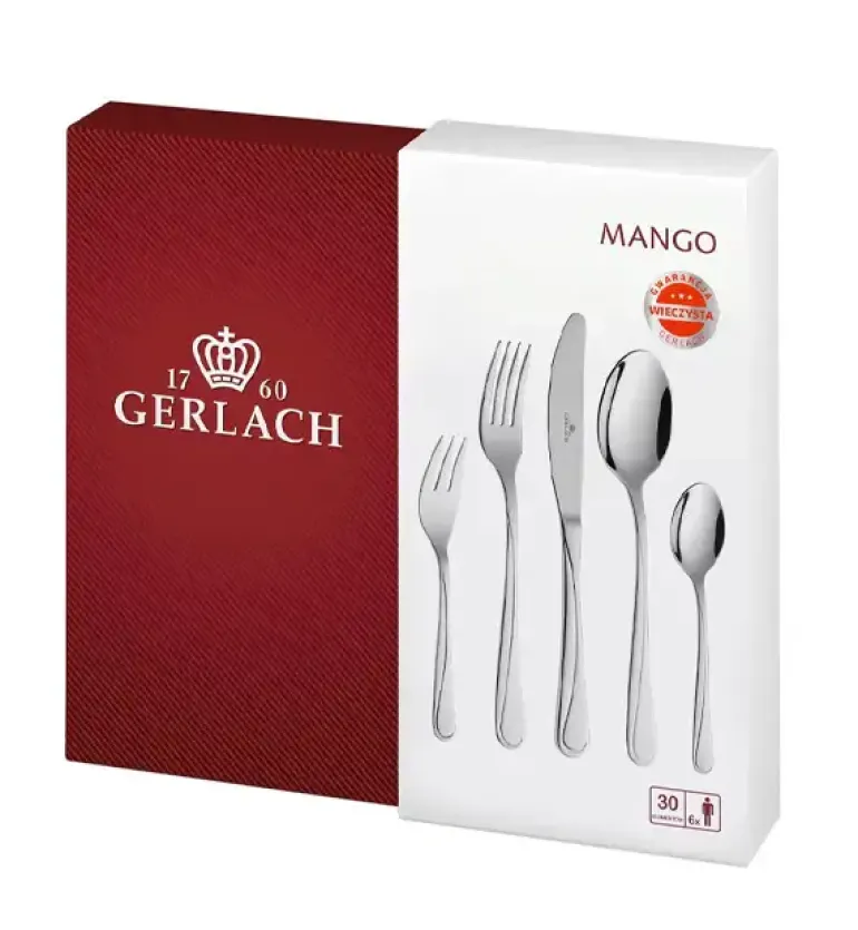 Gerlach Mango Sztućce Komplet 60 el pudełko / 12 osób / połysk