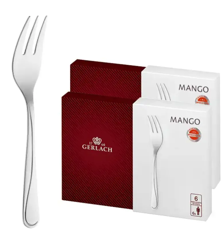 Gerlach Mango Sztućce Widelczyki do ciast 12 el pudełko / 12 osób / połysk