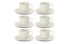 GERLACH MODERN IVORY Komplet filiżanek 185 ml ze spodkami 6 os 12 el / porcelana