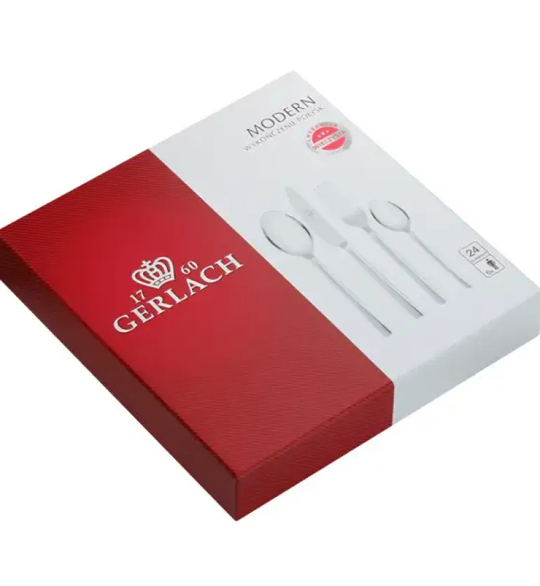 Gerlach Modern Sztućce Komplet 96 el (4x24) pudełko / 24 osoby/ połysk