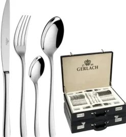 Gerlach Muza Sztućce Komplet 136 el (68W+68W) dla 24 osób w walizce / połysk