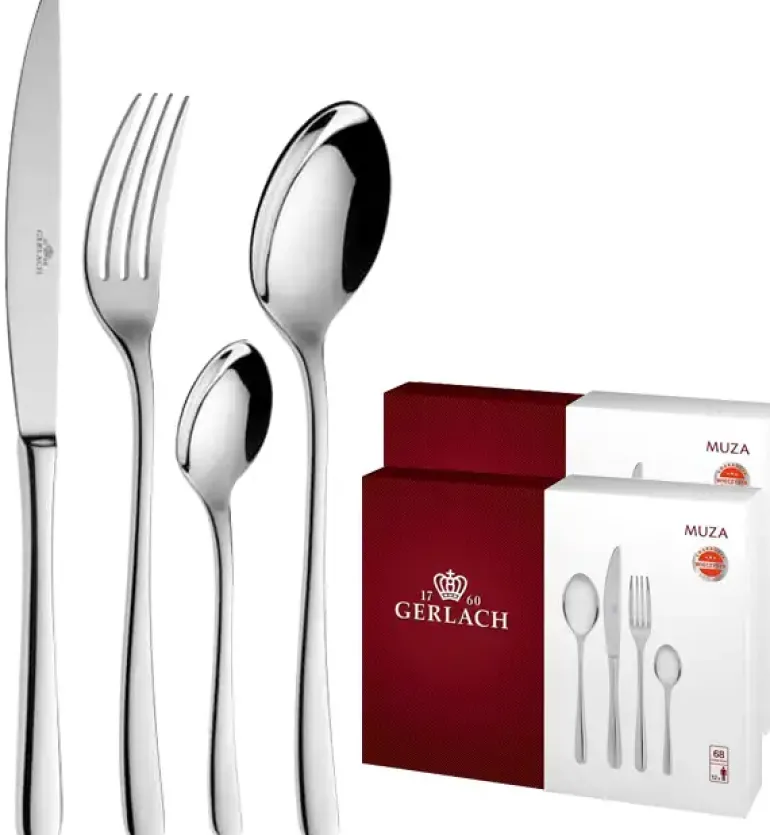 Gerlach Muza Sztućce Komplet 136 el (68P+68P) dla 24 osób w pudełku / połysk