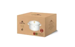GERLACH NATUR ENAMEL BIAŁY Garnek emaliowany 5 l z pokrywką 24 cm / stal węglowa