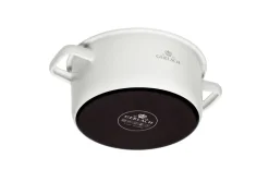 GERLACH NATUR ENAMEL BIAŁY Garnek emaliowany 5 l z pokrywką 24 cm / stal węglowa