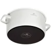 GERLACH NATUR ENAMEL BIAŁY Garnek emaliowany 3 l z pokrywką 20 cm / stal węglowa