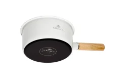 GERLACH NATUR ENAMEL BIAŁY Rondel emaliowany 2 l z pokrywką 18 cm / stal węglowa