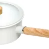 GERLACH NATUR ENAMEL Komplet Garnki z pokrywkami 6 el / biały / emalia