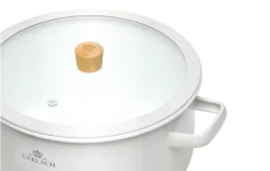 GERLACH NATUR ENAMEL Komplet Garnki z pokrywkami 4 el / biały / emalia