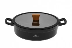 GERLACH NATUR Garnek 4,2 L z pokrywką 28 cm / 2 elementy / powłoka ILAG Xera Dur 2 Ceramic / indukcja