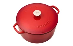 GERLACH NATUR IRON Garnek 5 L z pokrywką 26 cm / żeliwo / czerwony gradient