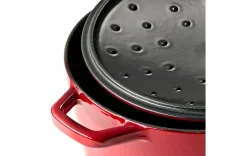 GERLACH NATUR IRON Komplet 2 garnków z pokrywkami 3L + 5L | żeliwo | czerwony gradient