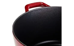 GERLACH NATUR IRON Komplet 2 garnków z pokrywkami 3L + 5L | żeliwo | czerwony gradient