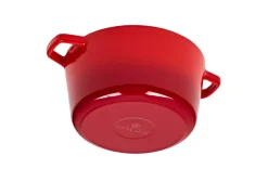 GERLACH NATUR IRON Komplet 2 garnków z pokrywkami 3L + 5L | żeliwo | czerwony gradient