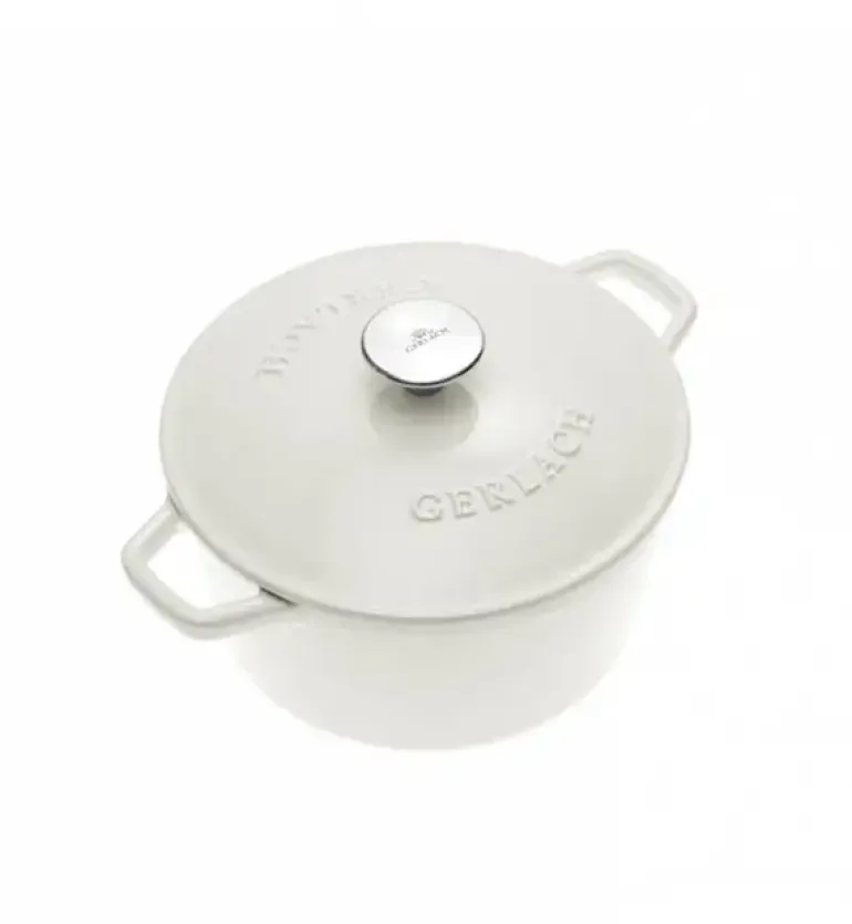 GERLACH NATUR IRON Komplet 2 garnków z pokrywkami 3L + 5L | żeliwo | indukcja