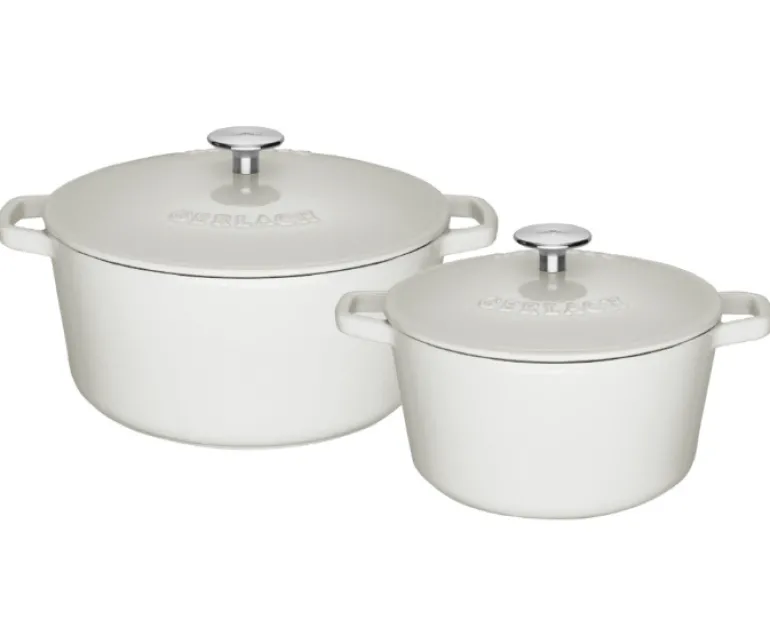GERLACH NATUR IRON Komplet 2 garnków z pokrywkami 3L + 5L | żeliwo | indukcja
