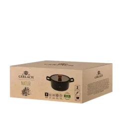 GERLACH NATUR Komplet garnków 24, 28 cm + Garnek stalowy 7 L / powłoka ceramiczna