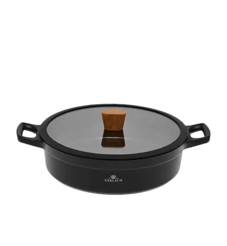 GERLACH NATUR Komplet garnków 24, 28 cm + Garnek stalowy 7 L / powłoka ceramiczna