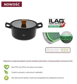 GERLACH NATUR Komplet garnków 24, 28 cm + Garnek stalowy 7 L / powłoka ceramiczna