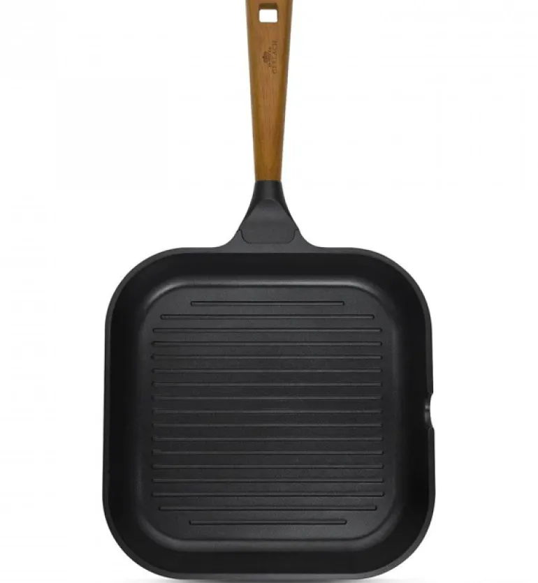 GERLACH NATUR Komplet garnków 24, 28 cm + Patelnie Natur 20, 24, 28 cm + patelnia grillowa 24 cm