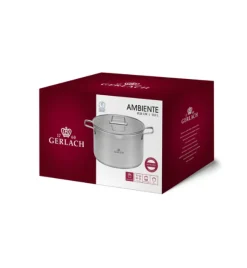 GERLACH NATUR Komplet garnków 24, 28 cm + Garnki stalowe 7, 10 L / powłoka ceramiczna