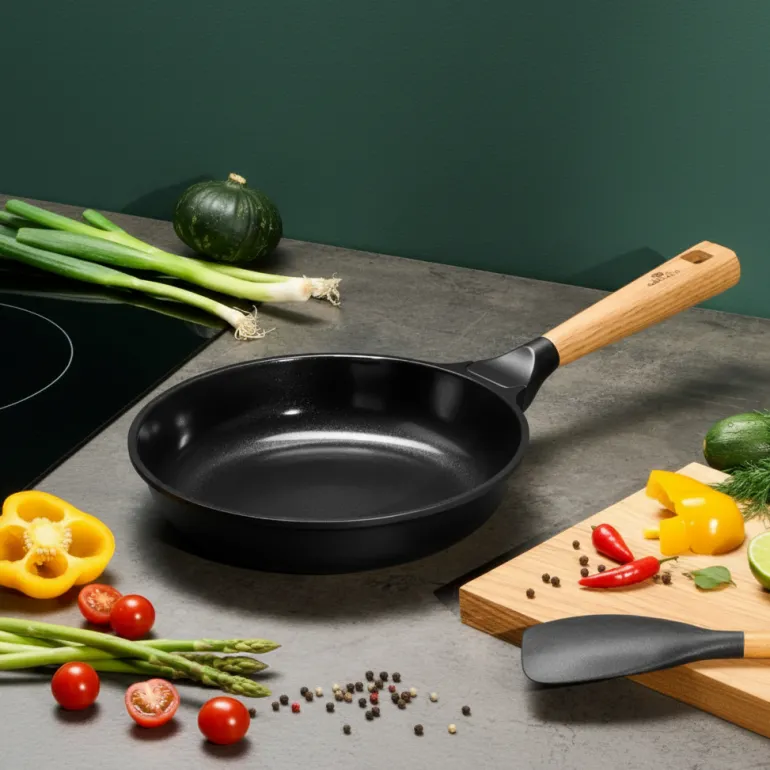 GERLACH NATUR Patelnia 28 cm z powłoką ceramiczną ILAG® Non-Stick Xera Dur 2