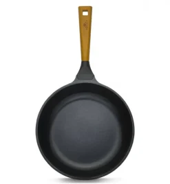 GERLACH NATUR Patelnia 24 cm z powłoką ceramiczną + pokrywka silikonowa | ILAG® Non-Stick Xera Dur 2