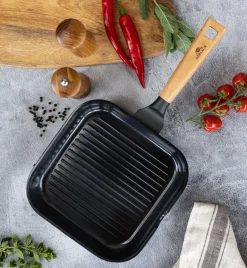 GERLACH NATUR Patelnia grillowa 28 cm / powłoka ceramiczna ILAG® Non-Stick