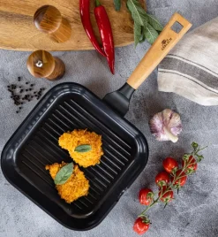 GERLACH NATUR Patelnia grillowa 28 cm / powłoka ceramiczna ILAG® Non-Stick