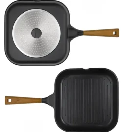 GERLACH NATUR Patelnia grillowa 28 cm / powłoka ceramiczna ILAG® Non-Stick