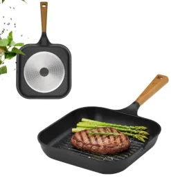 GERLACH NATUR Patelnia grillowa 28 cm / powłoka ceramiczna ILAG® Non-Stick