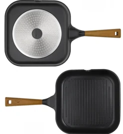 GERLACH NATUR Patelnia grillowa 24 cm / powłoka ceramiczna ILAG® Non-Stick