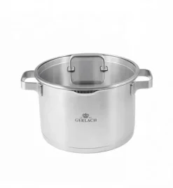 GERLACH PRESTIGE PLUS Komplet Garnki z pokrywkami 10 el / stal nierdzewna / INDUKCJA