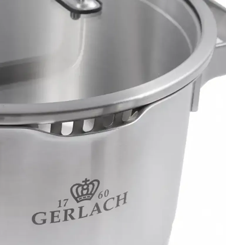 GERLACH PRESTIGE PLUS Komplet Garnki z pokrywkami 10 el / stal nierdzewna / INDUKCJA